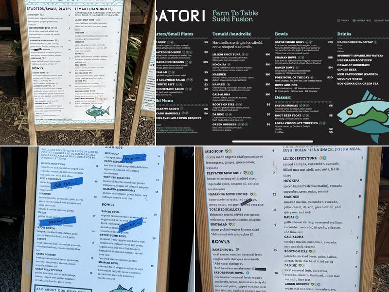 Satori Menu