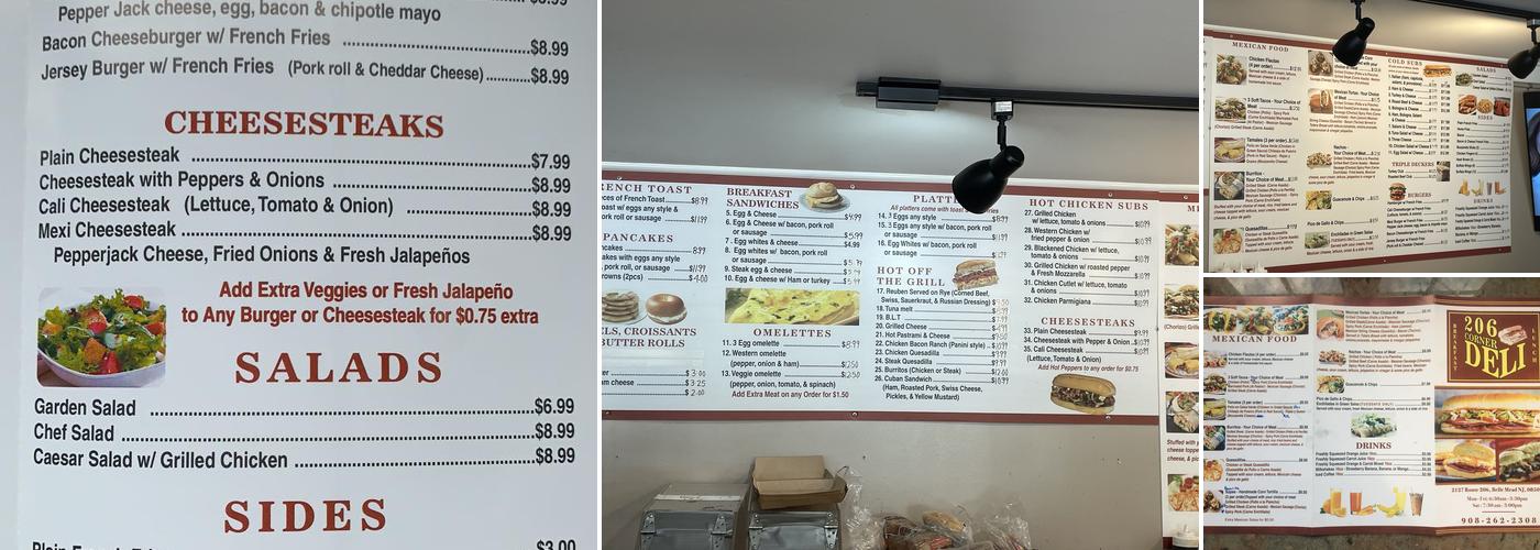 206 Corner Deli Menu