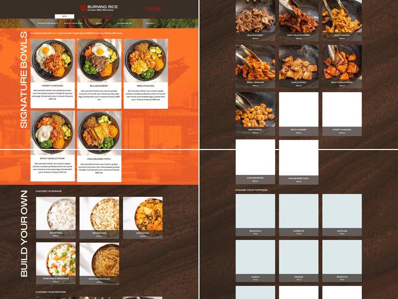 Burning Rice Menu