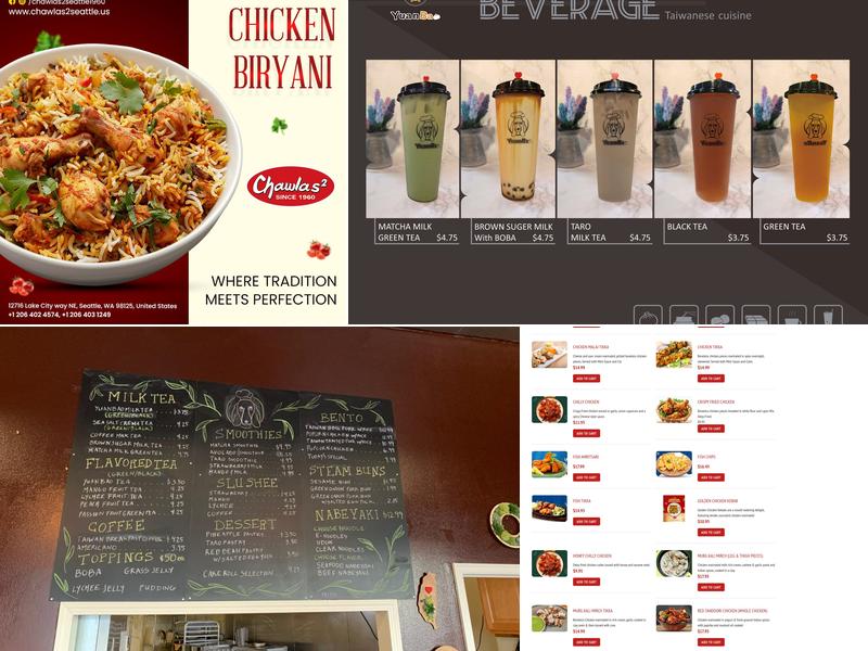 Chawlas2 Seattle Menu