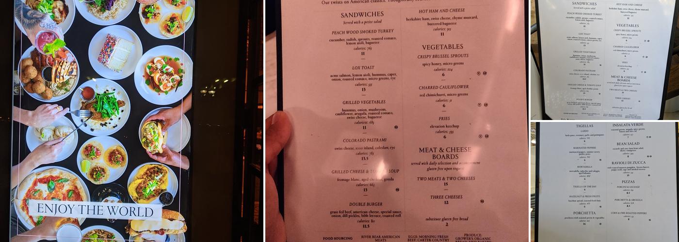 Rosetta Hall Menu