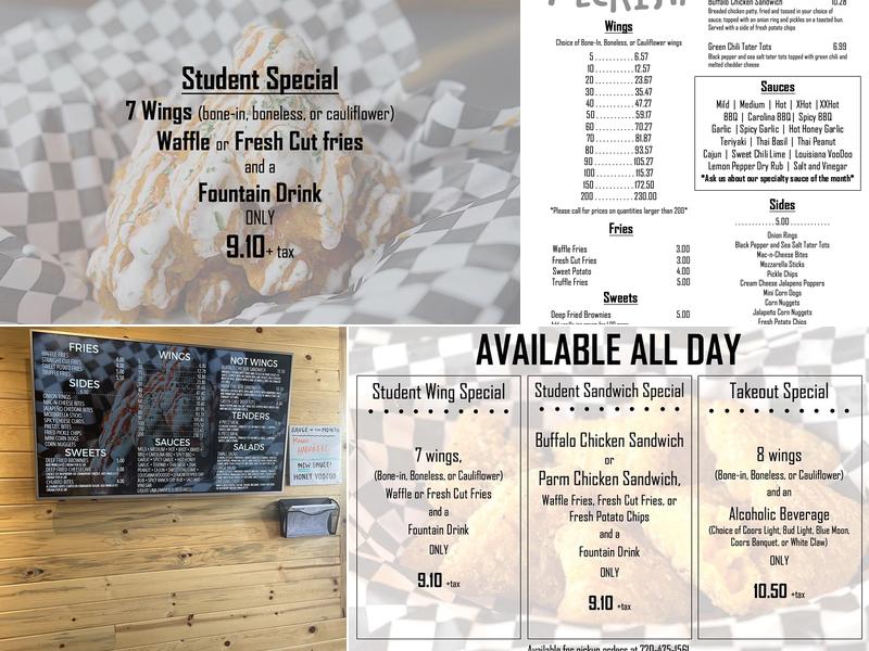 Peckish Menu