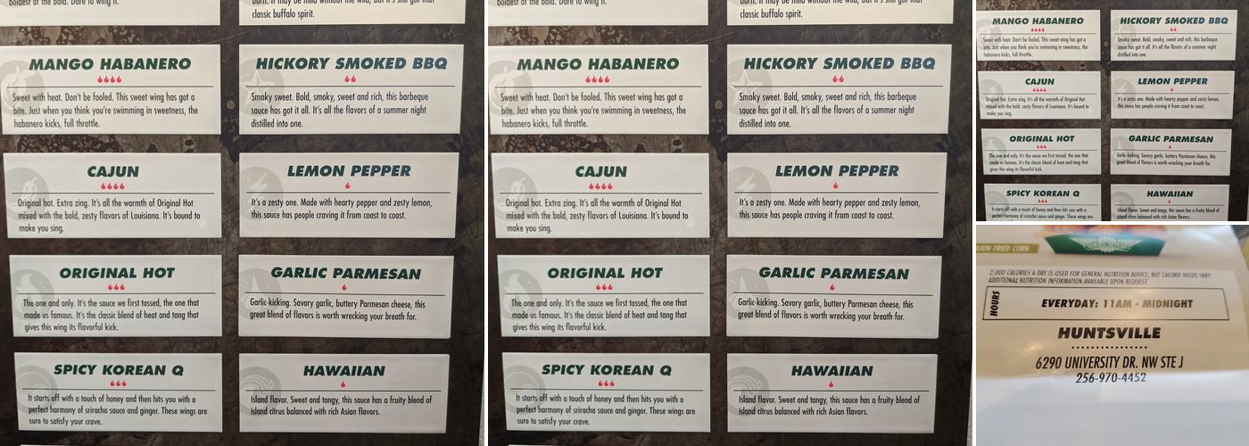 Wingstop Menu