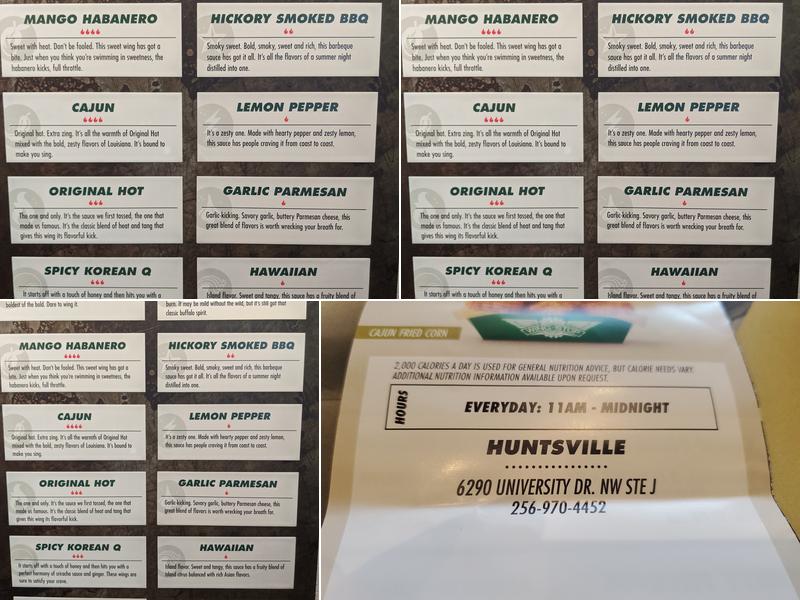 Wingstop Menu