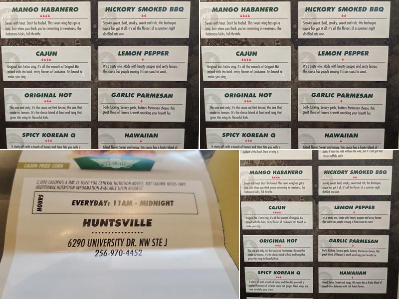 Wingstop Menu