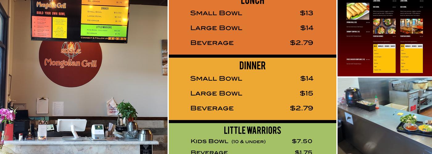 Sizzle Mongolian Grill Menu