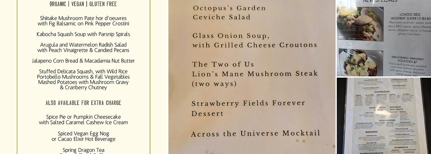 Giving Tree Cafe Menu