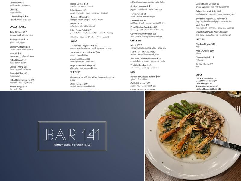 Bar 141 Menu