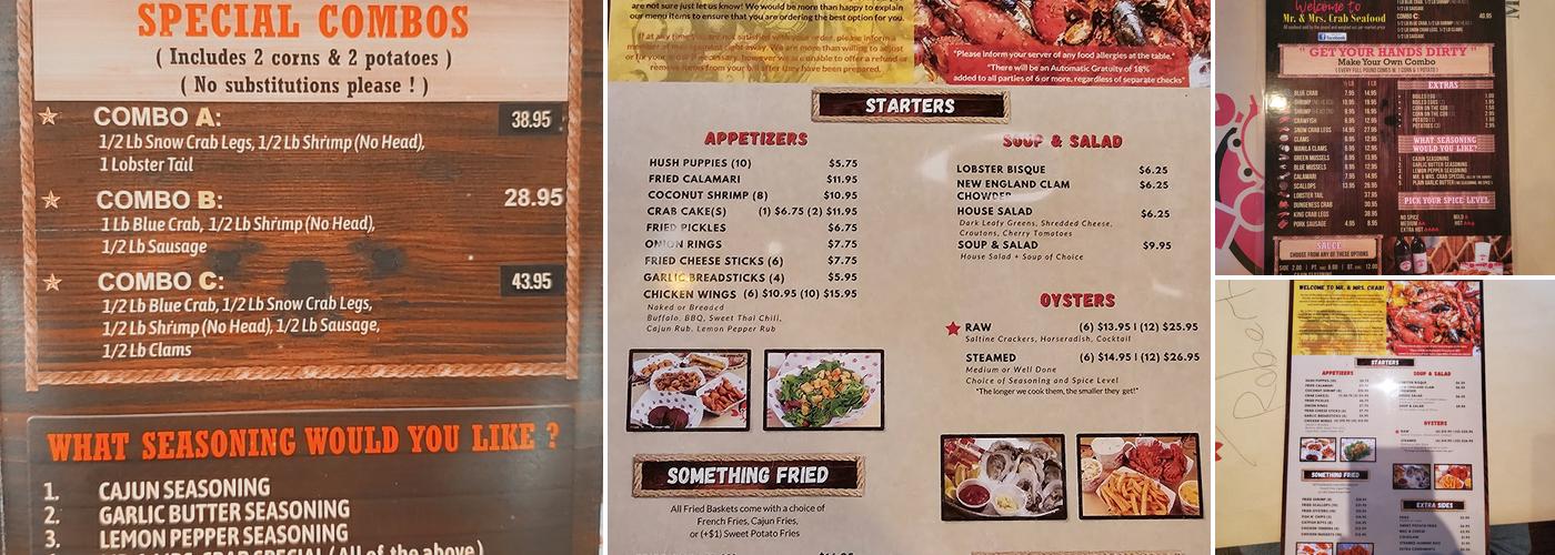 Mr. & Mrs. Crab - Gandy Menu