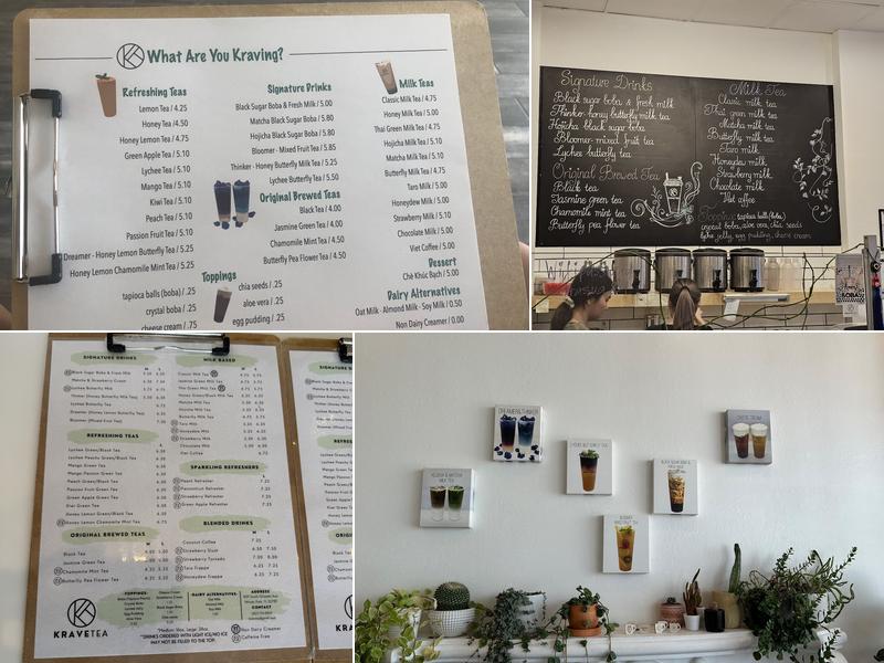 Krave Tea Menu