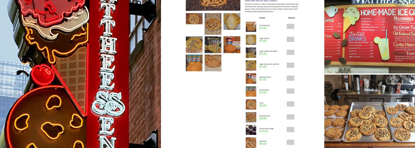 Mattheessen's - Ice Cream, Cookies, Fudge Menu