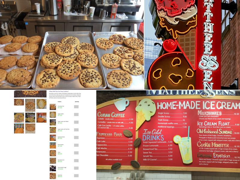 Mattheessen's - Ice Cream, Cookies, Fudge Menu