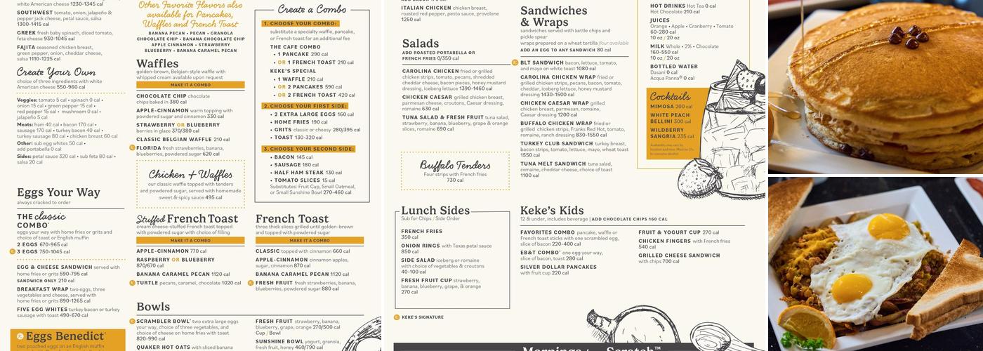 Keke's Breakfast Cafe Menu