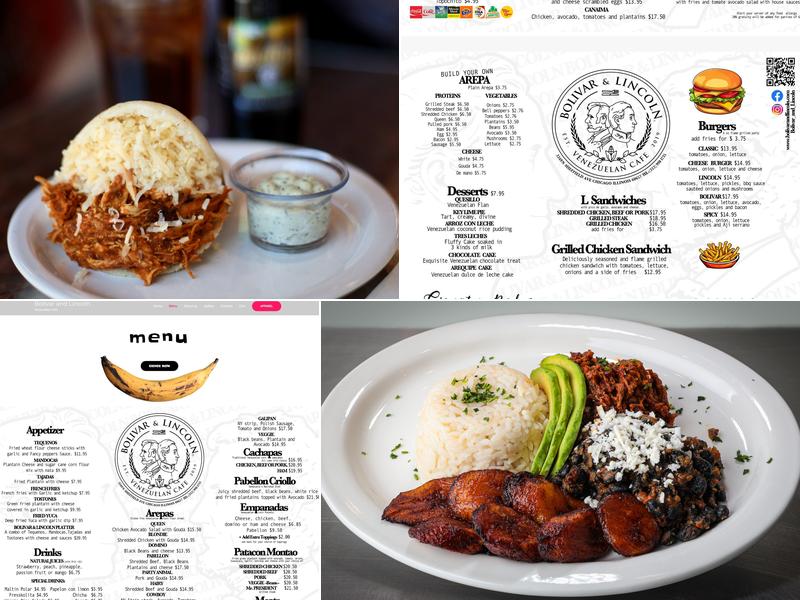 Bolivar & Lincoln Menu