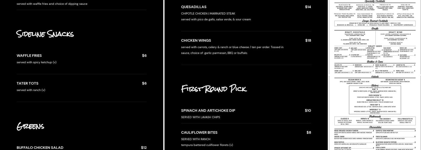 The Dime Menu