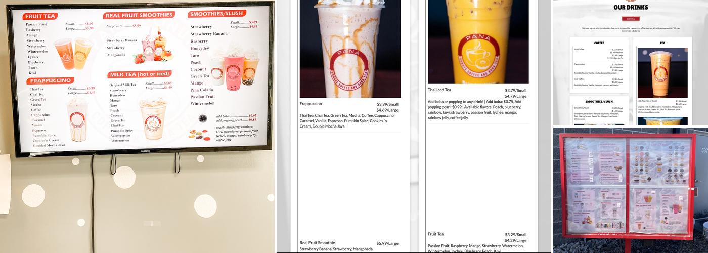 Pana Donuts Menu