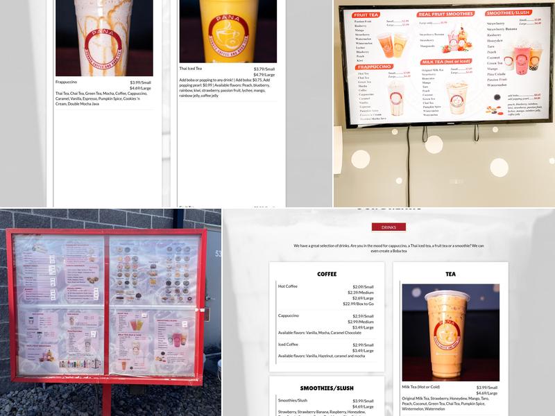 Pana Donuts Menu