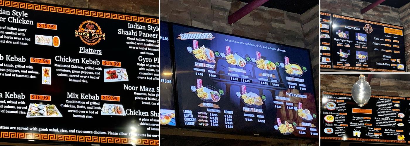 Noor Cafe Menu