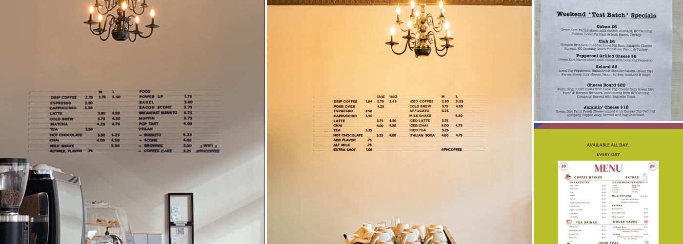 PH Coffee Menu