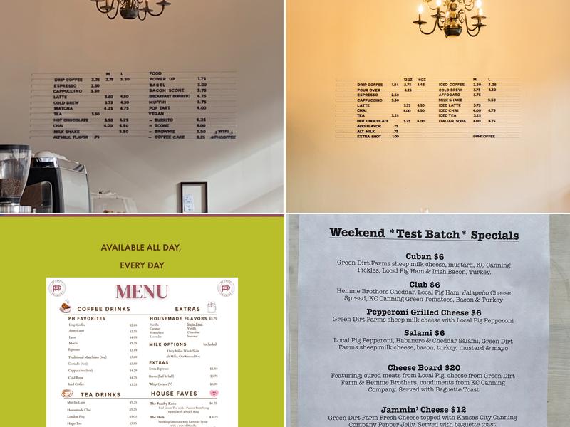 PH Coffee Menu
