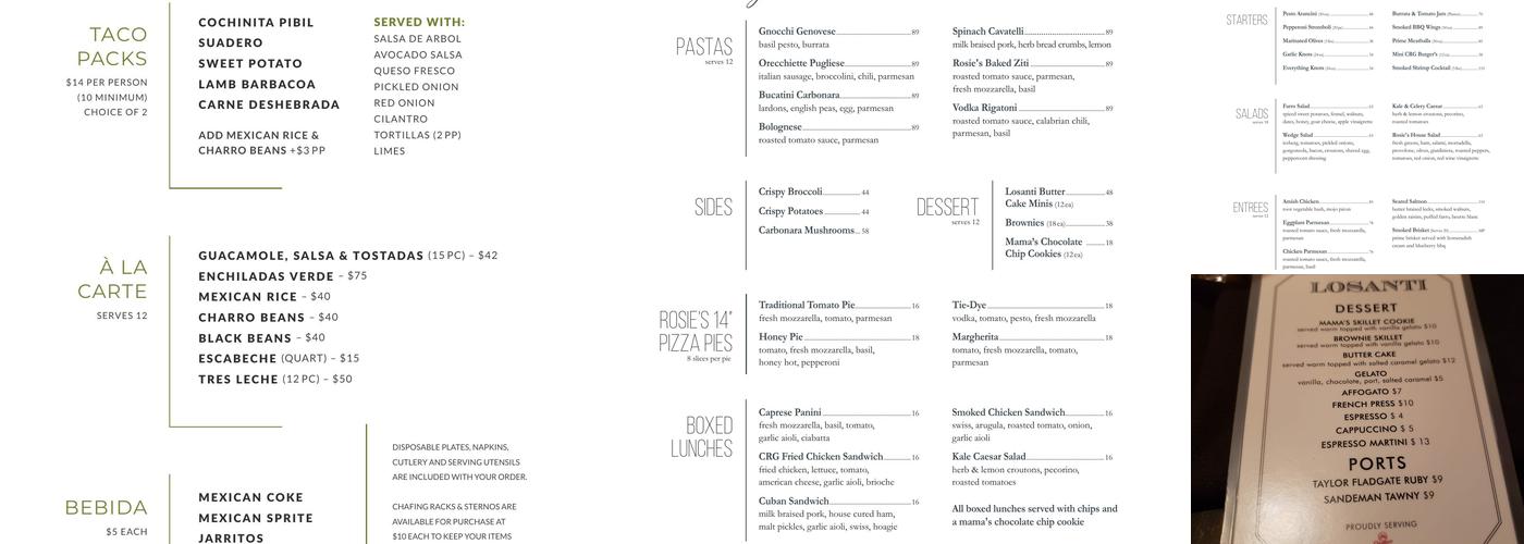 Losanti Menu