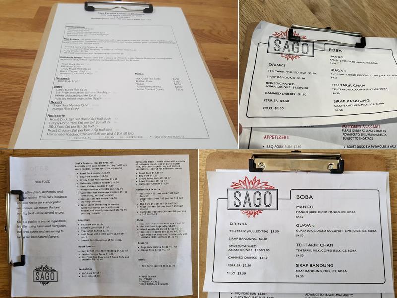 Sago Menu