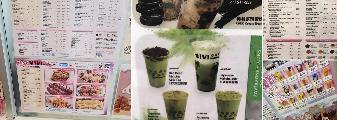 Vivi Bubble Tea Brighton Menu
