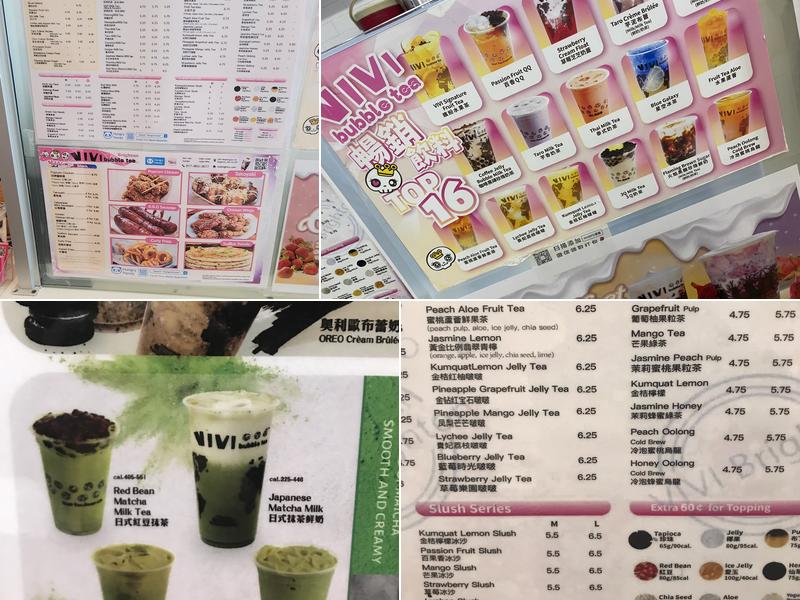 Vivi Bubble Tea Brighton Menu