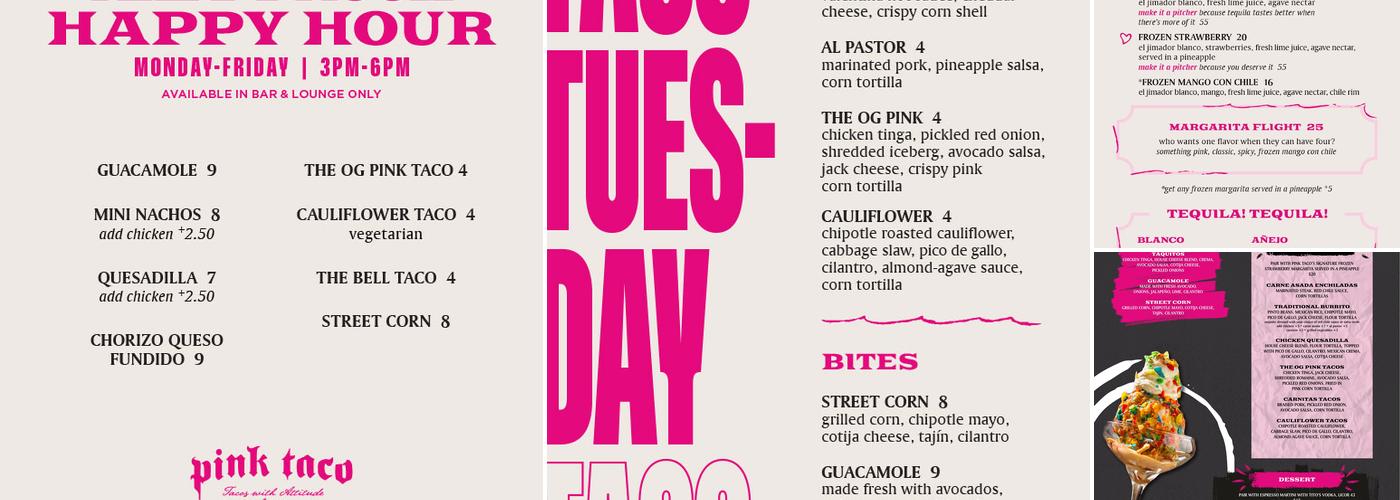 Pink Taco Menu
