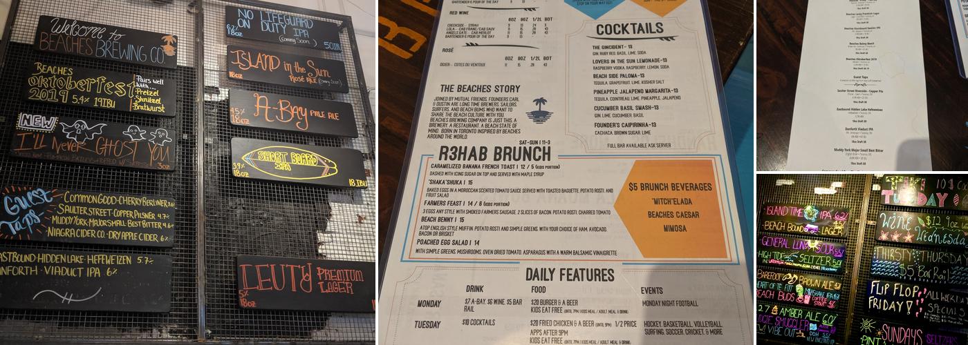 Beaches Brewpub & Kitchen Menu
