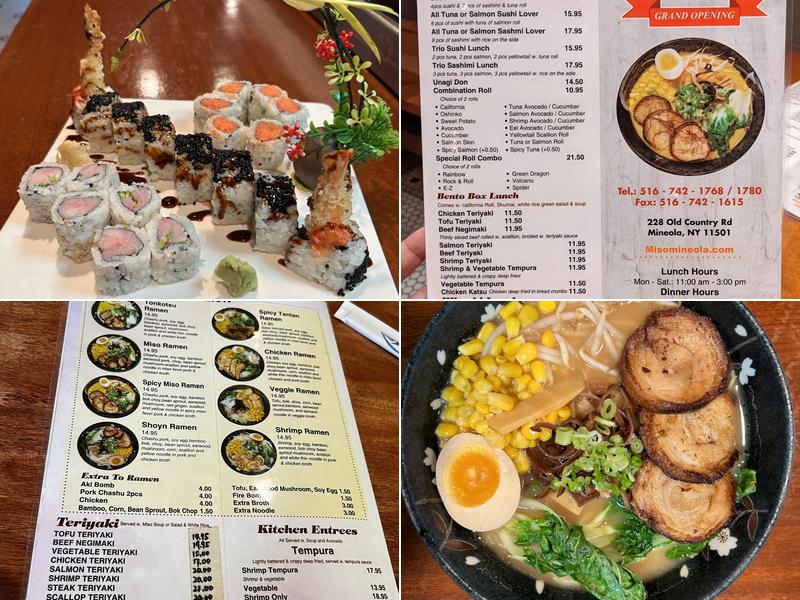 Miso Ramen and Hibachi Menu