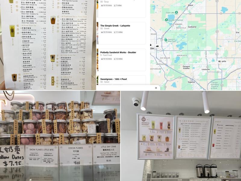 M Tea Flushing Menu