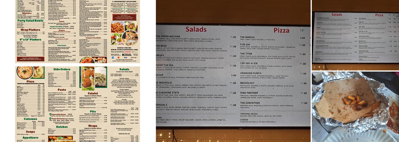 Perizia Kosher Pizza Menu