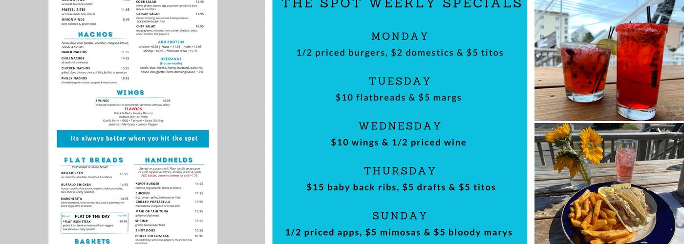 The Spot Bar & Kitchen Menu