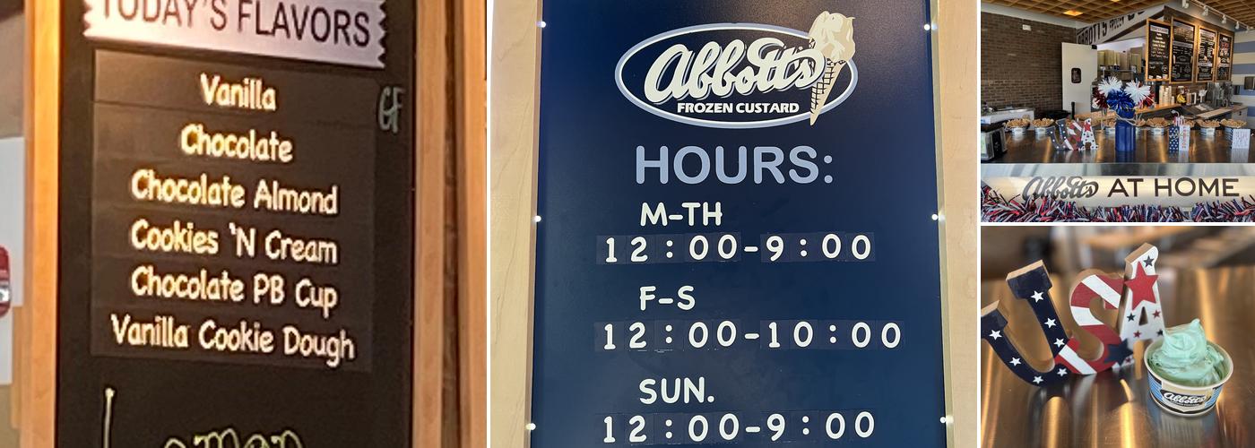 Abbott's Frozen Custard Menu