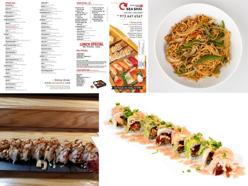 Sea Shai Korean Japanese Sushi Restaurant Menu