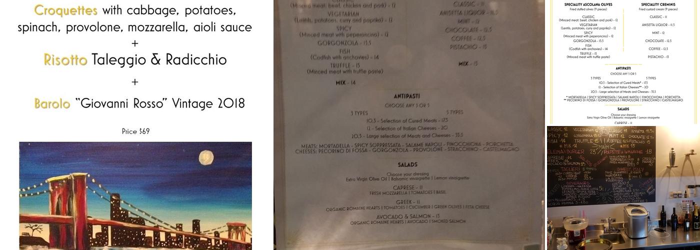 Cremini's Menu