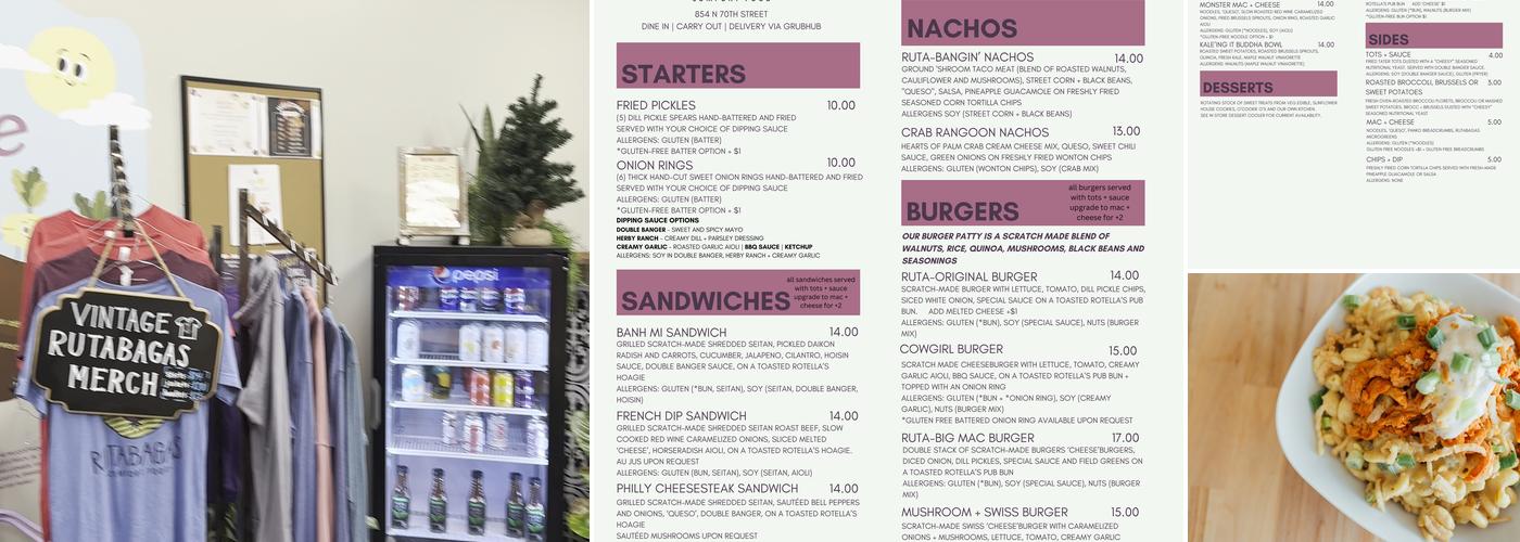 Rutabagas Comfort Food Menu