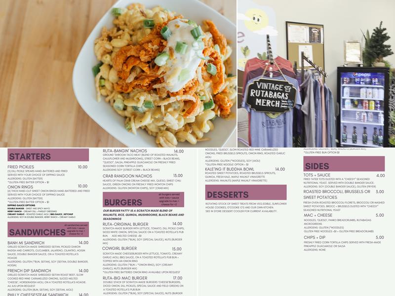 Rutabagas Comfort Food Menu