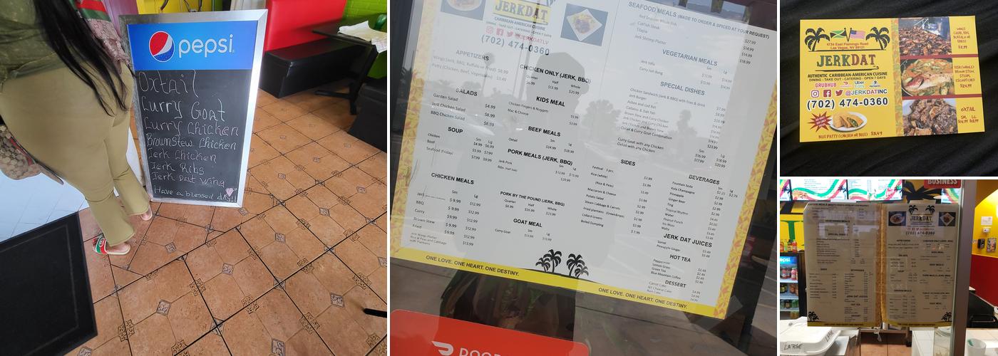 Jerk Dat Flamingo Menu