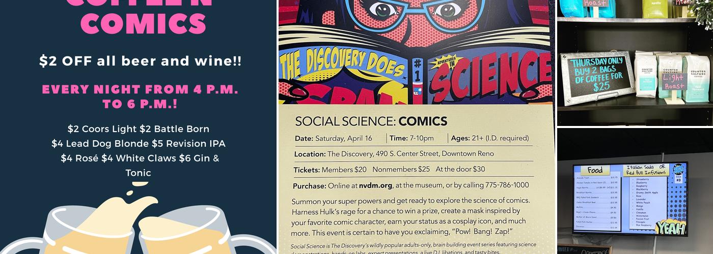 Coffee N' Comics Menu