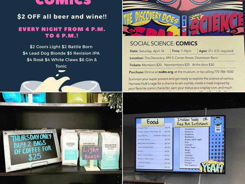 Coffee N' Comics Menu
