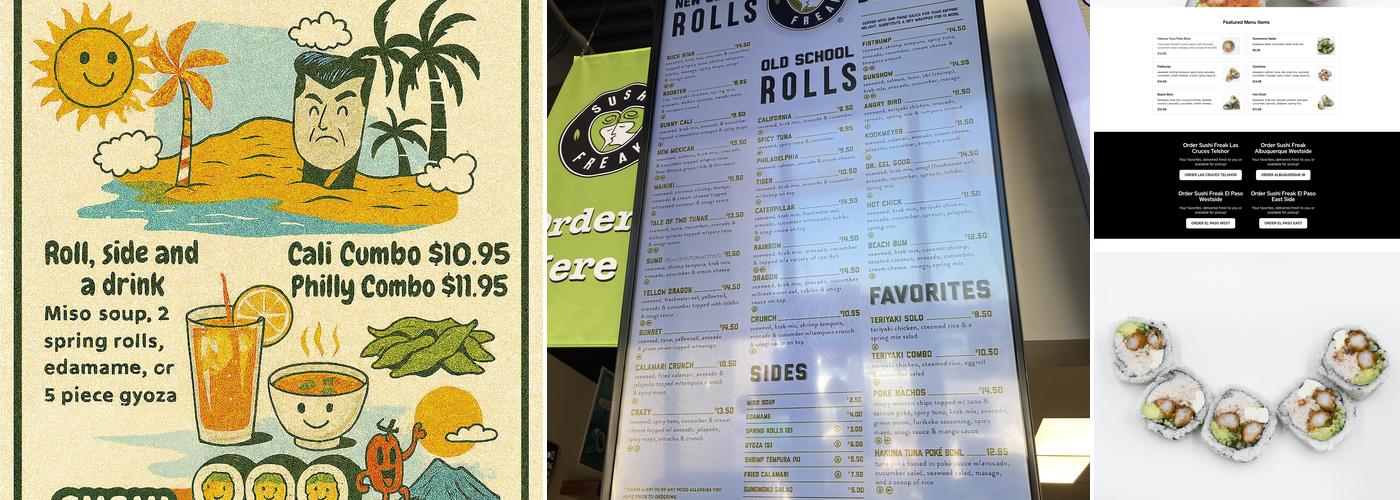 Sushi Freak Albuquerque Westside Menu