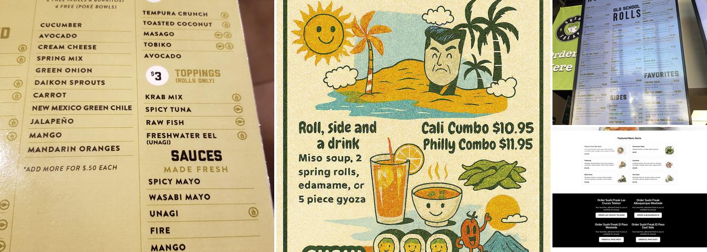 Sushi Freak Albuquerque Westside Menu