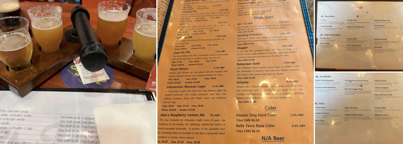 Sly Fox Taphouse Menu