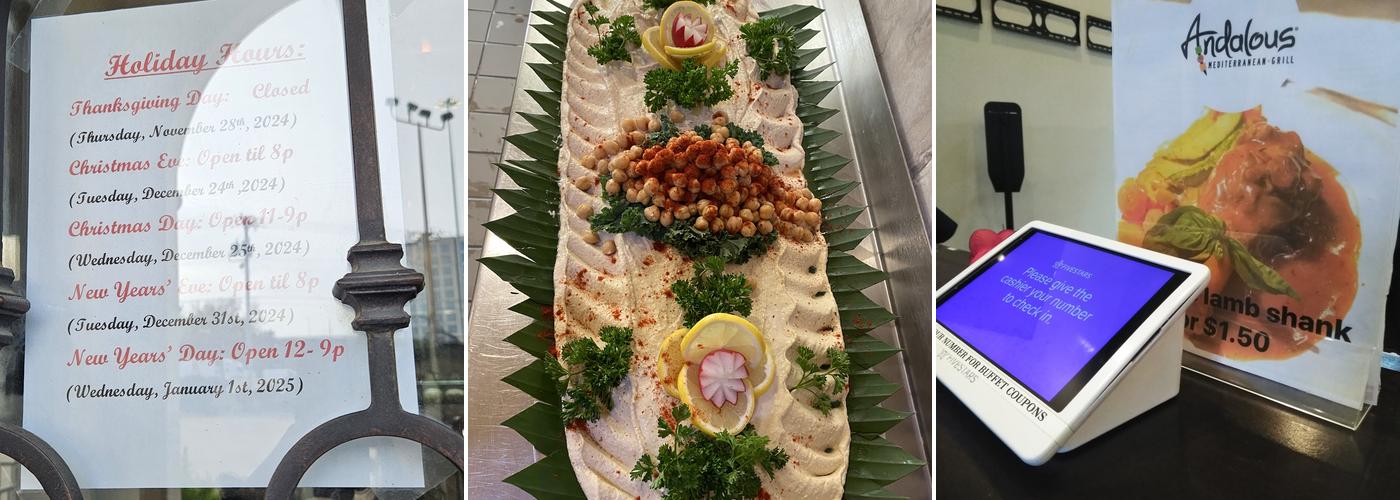 Andalous Mediterranean Buffet Menu