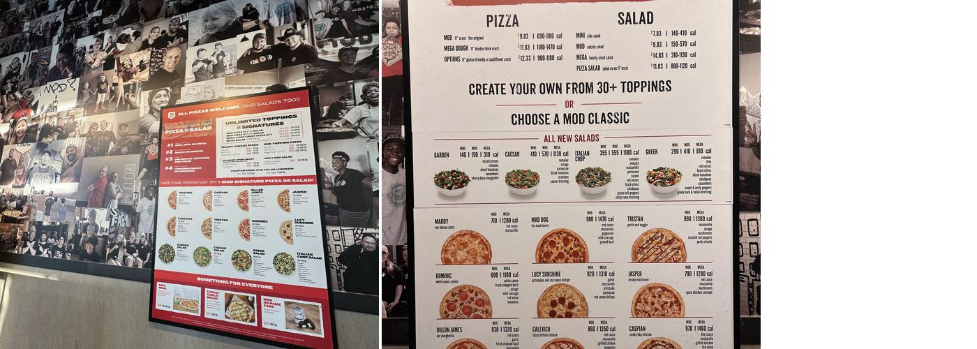 MOD Pizza Menu
