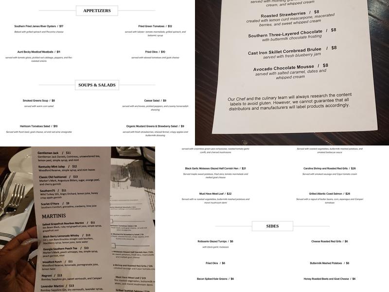 350 Grace Menu
