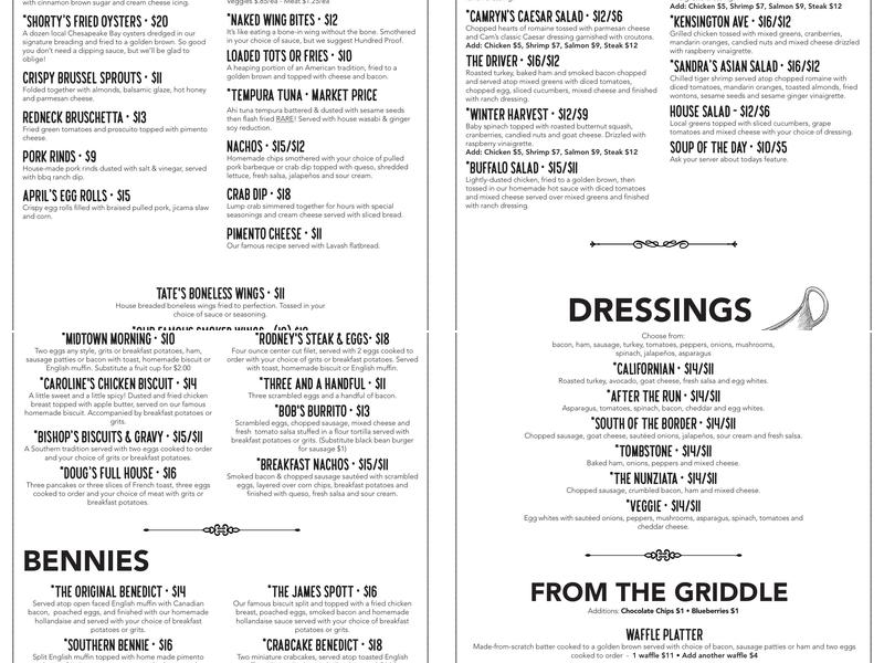 Crafted Menu