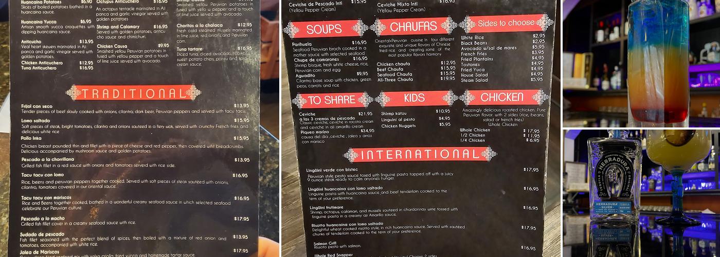 Inka Grill Peruvian Cuisine Roanoke VA Menu